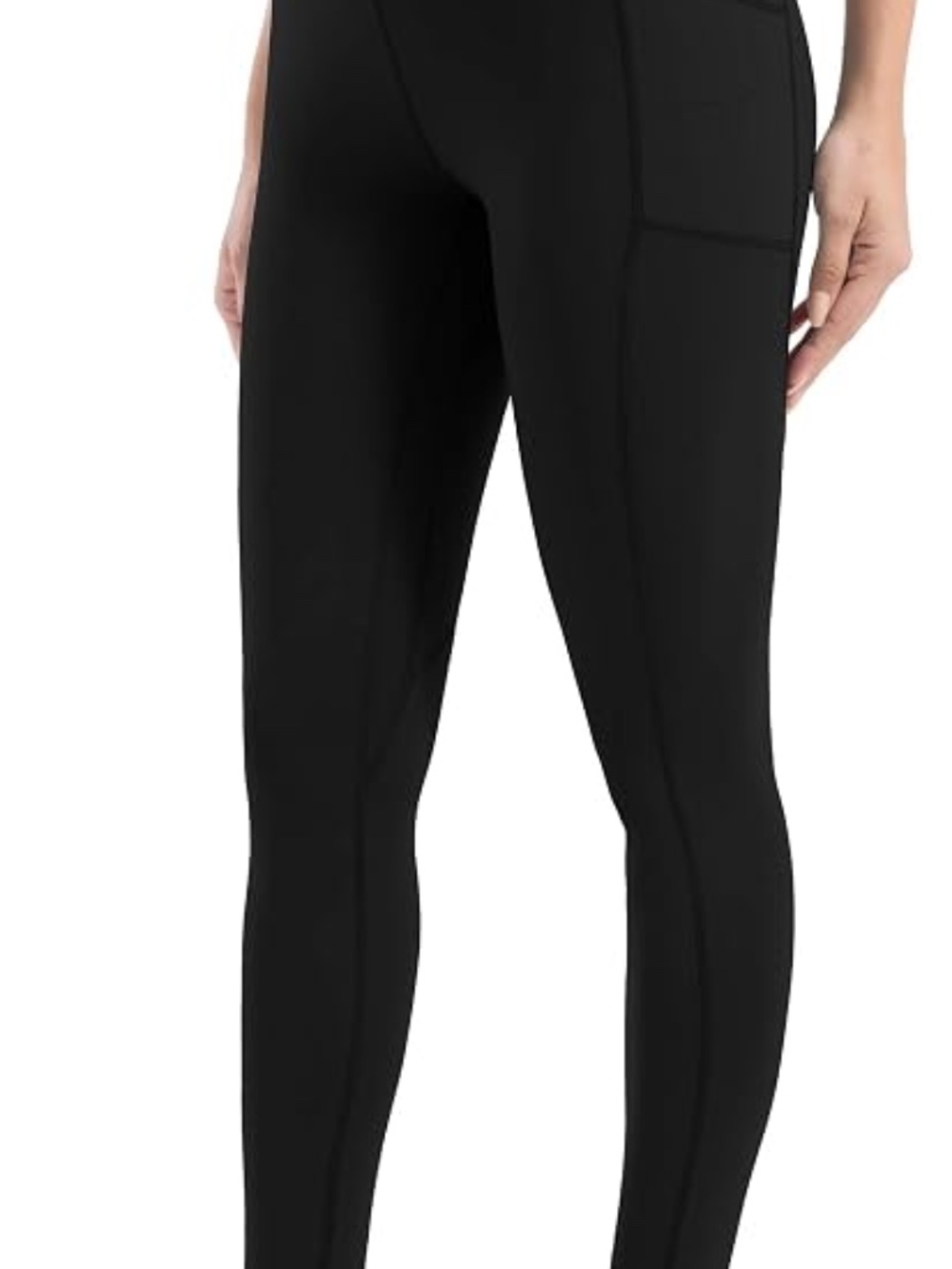 Yoga Pants for Women with Pockets High Waisted Athletic Workout Leggings black L